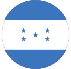 Round Honduras Flag Sticker