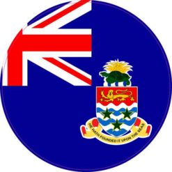 Round Cayman Islands Flag Sticker