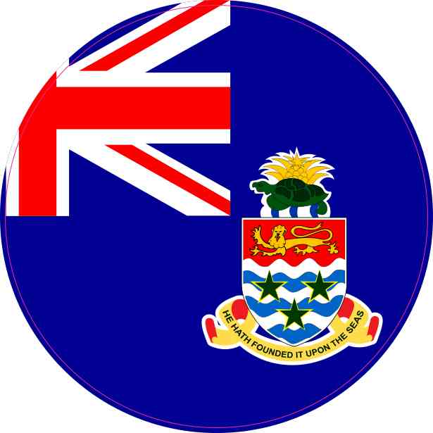 Round Cayman Islands Flag Sticker