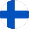 Round Finland Flag Sticker