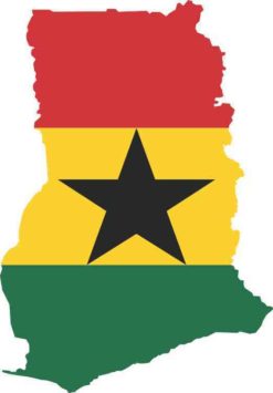 Die Cut Ghana Sticker