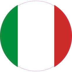 Round Italy Flag Sticker