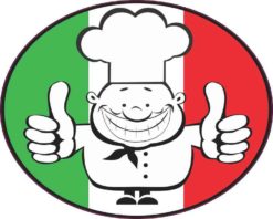 Chef Italy Flag Sticker
