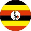 Round Uganda Flag Sticker