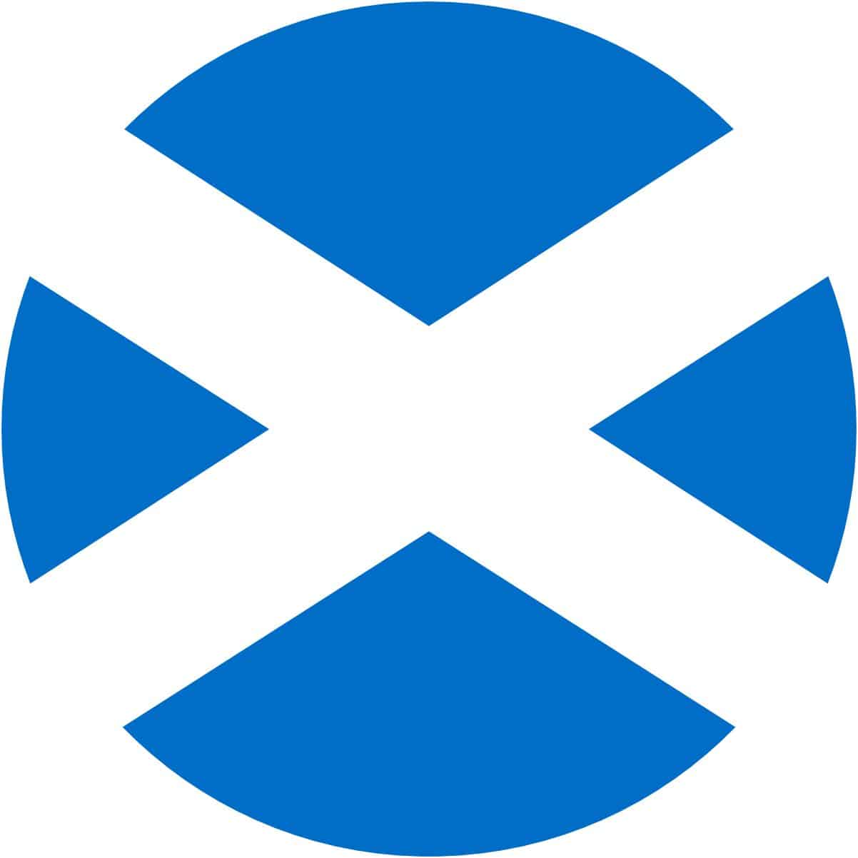 4x4 Round Scotland Flag Sticker Vinyl Vehicle Decal Travel Hobby Stickers