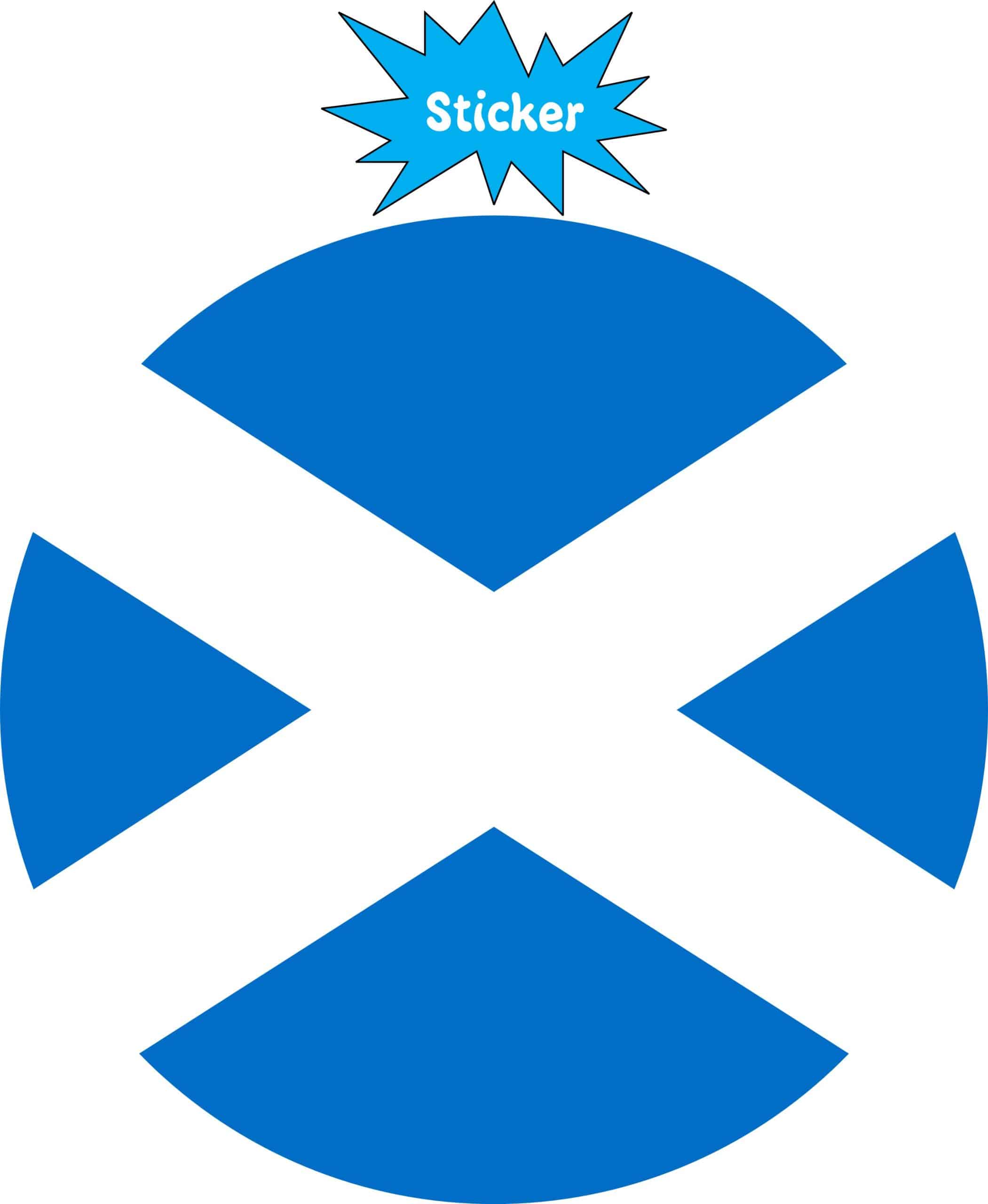 4x4 Round Scotland Flag Sticker Vinyl Vehicle Decal Travel Hobby Stickers - Image 2