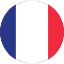 Round France Flag Sticker