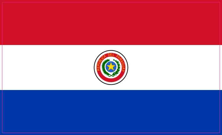 Paraguay Grunge Flag Car Bumper Sticker Decal 5'' x 3''