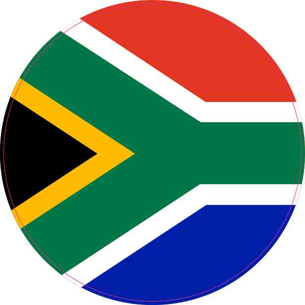 Round South Africa Flag Sticker