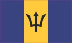Barbados Flag Sticker