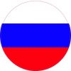 Round Russia Flag Sticker