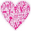 Pink Tool Heart Sticker