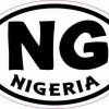 Oval NG Nigeria Sticker