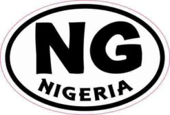 Oval NG Nigeria Sticker
