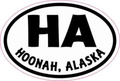 Oval HA Hoonah Alaska Sticker