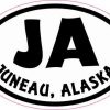 Oval JA Juneau Alaska Sticker