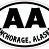 Oval AA Anchorage Alaska Sticker