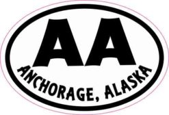 Oval AA Anchorage Alaska Sticker