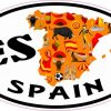 Oval ES Spain Sticker