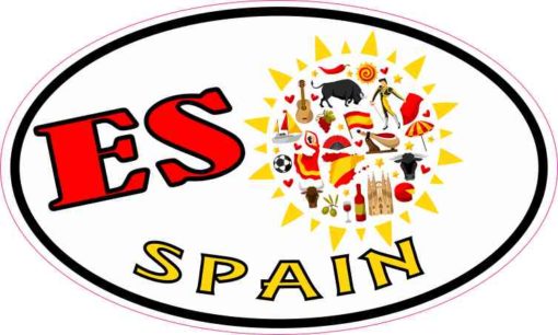 Oval Sun ES Spain Sticker