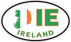 Oval IE Ireland Sticker