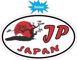 5in x 3in Oval Japan Sticker Vinyl Travel Luggage Decal Car Bumper Stickers - Image 2