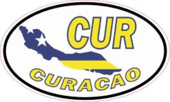 Oval CUR Curacao Sticker