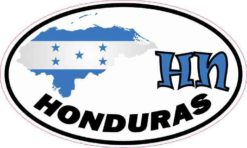 Oval HN Honduras Sticker