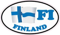 Oval FI Finland Flag Sticker