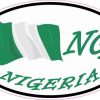 Oval Nigeria Flag Sticker
