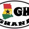 Oval GH Ghana Sticker