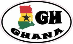 Oval GH Ghana Sticker