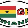 Oval GH Ghana Flag Sticker