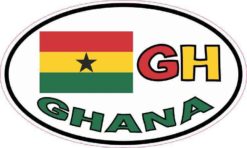 Oval GH Ghana Flag Sticker