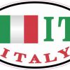 Oval IT Italy Flag Sticker