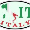 Oval IT Italy Sticker