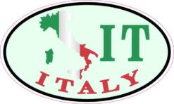 Oval IT Italy Sticker