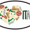 Oval I Love Italy Sticker