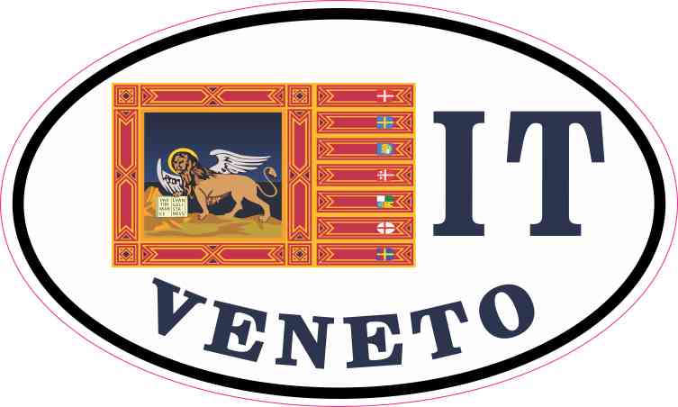 Oval IT Veneto Flag Sticker