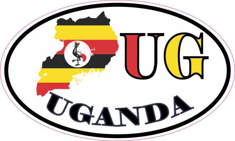Oval UG Uganda Sticker