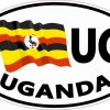 Oval UG Uganda Flag Sticker