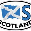Oval S Scotland Flag Sticker