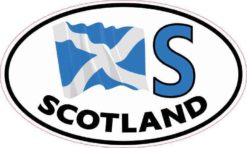 Oval S Scotland Flag Sticker