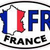 Oval FR France Sticker