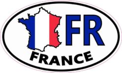 Oval FR France Sticker
