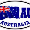 Oval AU Australia Flag Sticker