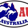 Oval Kangaroo AU Australia Sticker