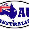 Oval AU Australia Sticker
