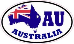 Oval AU Australia Sticker