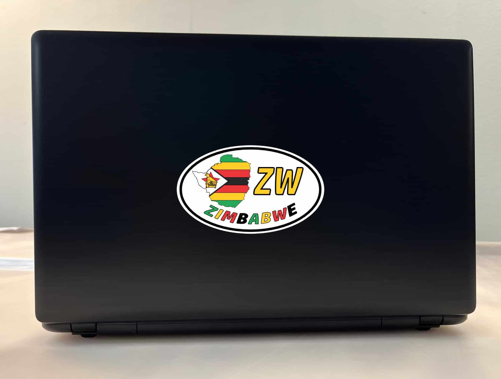 5in x 3in Oval ZW Zimbabwe Sticker Vinyl Vehicle Decal Travel Hobby Stickers - Image 3